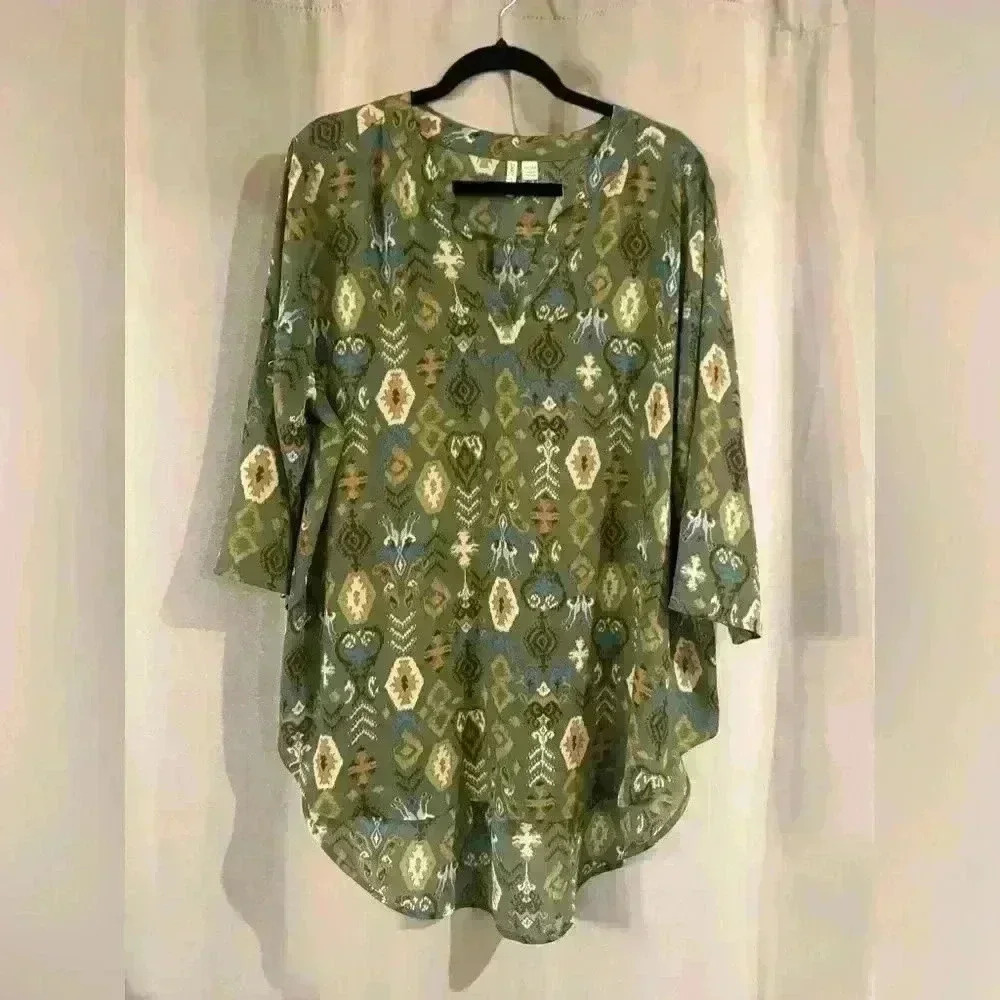 Women’s Green&Blue Cato Blouse